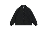 Unisex Hoodie Winter Plaid Cotton-Padded Coat