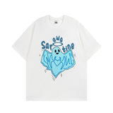 Men T Shirt Sweet Cool Love Puff Print Couple Short Sleeve T-shirt Men and Women