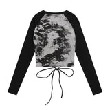 Women Long Sleeve T-shirt Short-Sleeved T-shirt Women's Casual Autumn Crew Neck