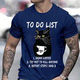 Men's T-shirts To Do List Drink Coffee