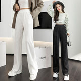 Palazzo Pants Design Sense Niche Corrugated Straight Wide-Leg Pants Women's Casual