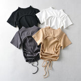Women T-Shirt Short-Sleeved Top Women's Short Yoga Clothes Sports T-shirt