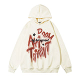 Men Hoodie Graffiti Letter Printed Hoodie