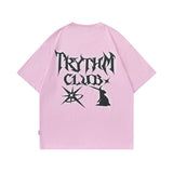 Men T Shirt Sweet Cool Heart Graffiti Printed Casual Short-Sleeved T-shirt Men and Women Couple