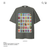 American vintage street T-shirt pure cotton men and women loose