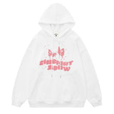 Men Hoodie Flocking Embroidered Hoodie Men's Loose Hoodie
