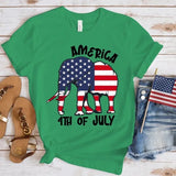Women's Independence Day T Shirt round Neck Short Sleeve T-shirt Women's Top