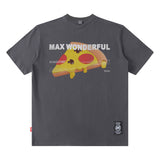 Men T Shirt Neckline Letter Print Casual Loose round Neck T-shirt Short Sleeve Men and Women