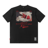Men T Shirt Drop-Shoulder Sleeve Short Sleeve T-shirt Men and Women Street Loose