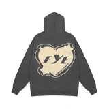 Men Hoodie Vintage Long Sleeve Loose Hooded Pullover Top Spring and Autumn
