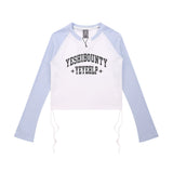 Women Long Sleeve T-Shirt Long Sleeve T-shirt Women's Autumn Raglan Sleeve Color Matching
