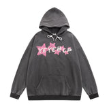 Men Hoodie Five-Pointed Star Note Printed Hoodie