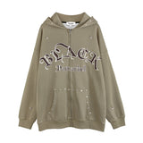 Men Hoodie Printed Hoodie Men's Spring and Autumn Baggy Coat