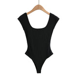 Women T-Shirt Summer Slim Fit Jumpsuit Short Sleeve T-shirt