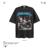 American vintage street T-shirt retro men's loose top