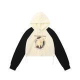 Women Hoodie Printed Hoodie Women's Autumn Loose Short Hoodie