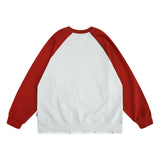 Men Hoodie round Neck Sweater Men's Autumn Loose Raglan Sleeve Top