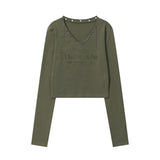 Women Long Sleeve T-shirt Short-Sleeved T-shirt Women's Autumn Printed Top
