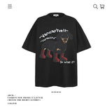 American vintage street T-shirt cotton men loose summer