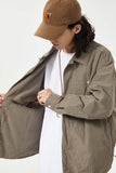 Unisex Jacket Autumn Side Pocket Plaid Shirt Women's Clothing