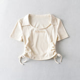 Women T-Shirt T-shirt Short Design Versatile Top for Women