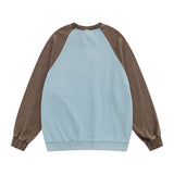 Men Hoodie Raglan Sleeve Pullover Sweater Boys Letter Print round Neck Loose Top