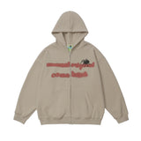 Men Hoodie Spider Web Printed Hooded Jacket Men's Cardigan