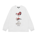 Men Long Sleeve Shirt Retro Casual Long Sleeve T-shirt Men and Women Autumn All-Match Bottoming Shirt