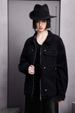 Unisex Jacket Autumn American Rivet Iron Coat Women's Clothing