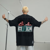 Men T Shirt Short Sleeve T-shirt Men and Women Couple Retro Loose Couple Hip Hop