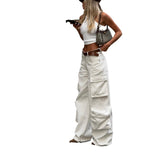 Women Cargo Pants Overalls Women's Casual Wide-Leg Pants Trousers