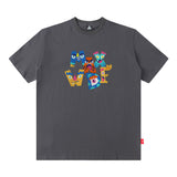 Men T Shirt Fashion Brand Letter Graffiti T-shirt Men and Women Couple Loose Short Sleeve