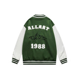 Varsity Jacket Vintage Stand Collar Baggy Coat Men