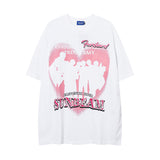 Men T Shirt Hip-Hop Street Retro Bottoming T-shirt Casual All-Match Short-Sleeved Men and Women