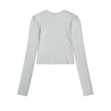 Women Long Sleeve T-Shirt Printed Long Sleeve T-shirt Girls Autumn Leisure round Neck