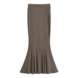 Women Skirt Spring Midi Skirt Fishtail Dress Long Skirt