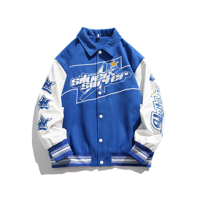 Varsity Jacket Vintage Fall Loose Baseball Uniform