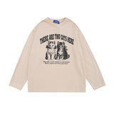 Men Hoodie Printed Bottoming round Neck Sweater Spring and Autumn Loose Casual Long Sleeves T-shirt