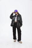 Unisex Jacket Autumn High Street Embroidery Denim Coat Women's Clothing