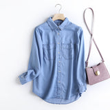 Women T-Shirt Spring and Autumn Loose Long Sleeve Casual Shirt Coat