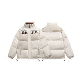 Unisex Jacket Winter Pu Embroidered Cotton Jacket