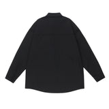 Men Long Sleeve T Shirt Men's Spring and Autumn Loose Lapels Shirt Loose Thin Coat