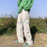 Men Sweatpants Summer Men's Design Sense Mop Pants Straight Sports Leisure Long