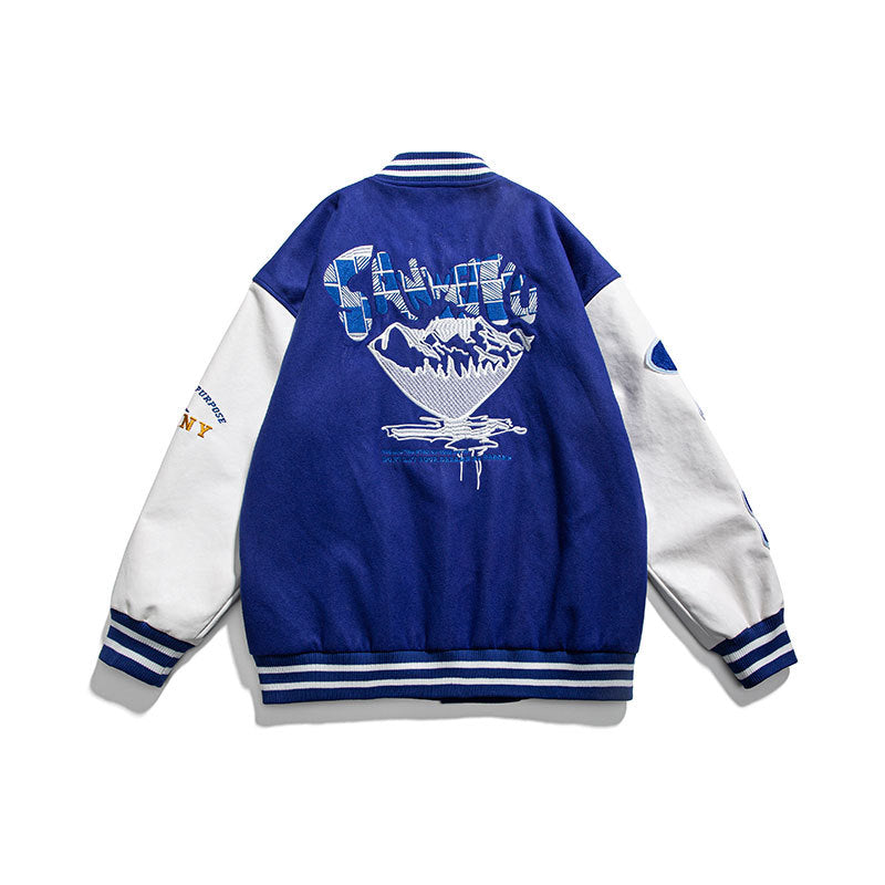 Varsity Jacket Vintage Spring Embroidery Baseball Uniform