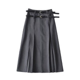 Women Skirt Preppy Style Skirt Women's Spring and Autumn High Waist