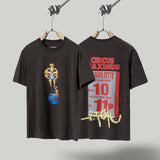Travis Scott T-Shirt Travis Scott Short Sleeve Circus Letter Print Casual Loose Short Sleeve