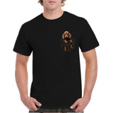 T-shirt casual yellow dog pattern