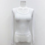 Women Long Sleeve Shirt Short round Neck Top Women's Long Sleeve