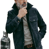 Men Jack Men's Casual Fashion Open Lining Solid Color Coat