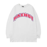 Men's Long Sleeve Shirt Long Sleeve T-shirt Men's Autumn Letter Print Loose round Neck